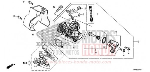 CORPS DE PAPILLON (CRF110FK/L/M/N) CRF110FK de 2019